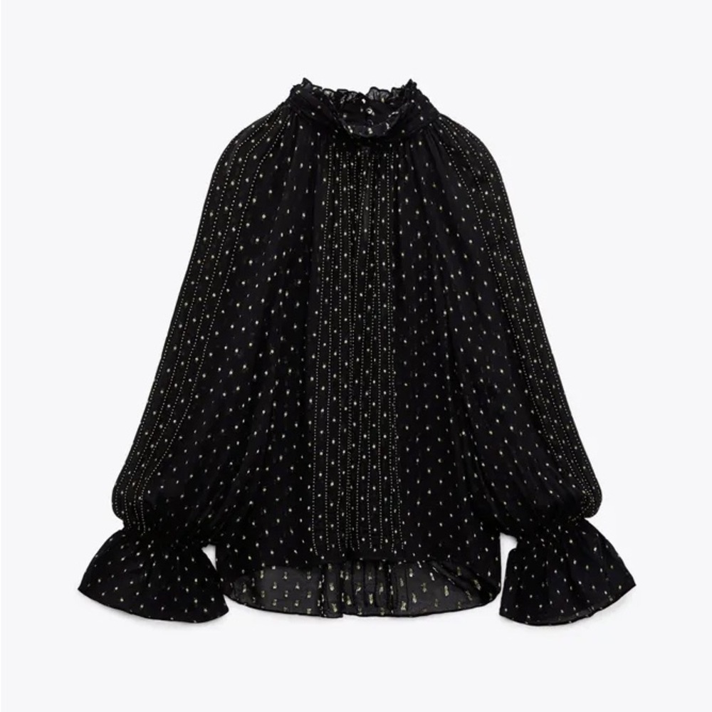 Zara RHINESTONE BLOUSE LIMITED EDITION